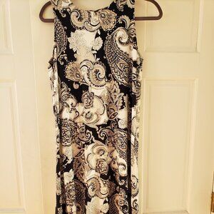 Sleeveless J Jill dress in navy print